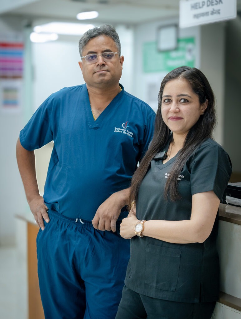 Dr. Harshit Goenka and Dr. Kritika Goenka at Goenka Spine and Skin Centre – Best Spine & Skin Clinic in Raipur