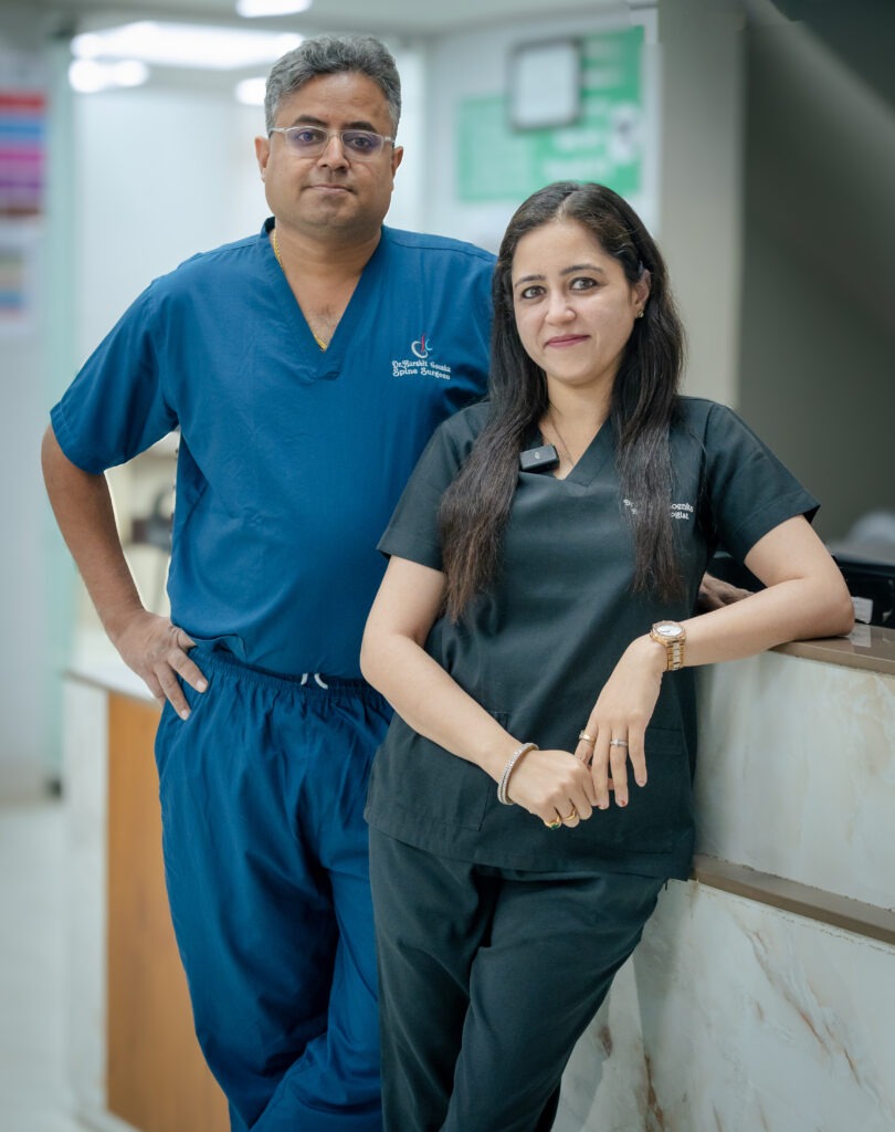 Dr. Harshit Goenka and Dr. Kritika Goenka at Goenka Spine and Skin Centre – Best Spine & Skin Clinic in Raipur