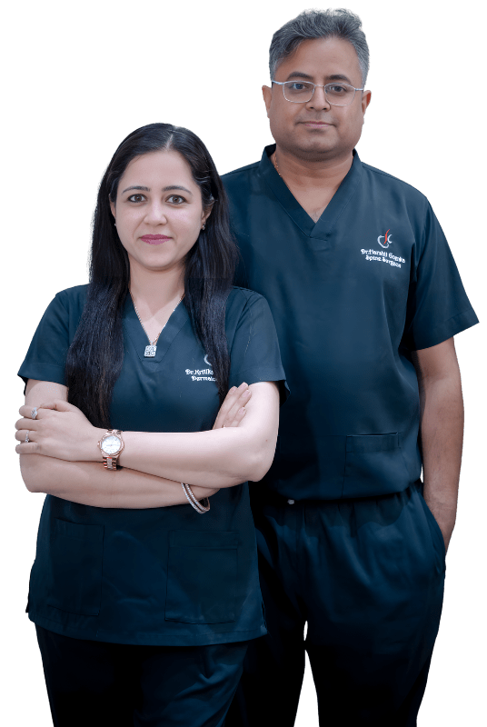 Dr. Harshit Goenka and Dr. Kritika Goenka at Goenka Spine and Skin Centre – Best Spine & Skin Clinic in Raipur