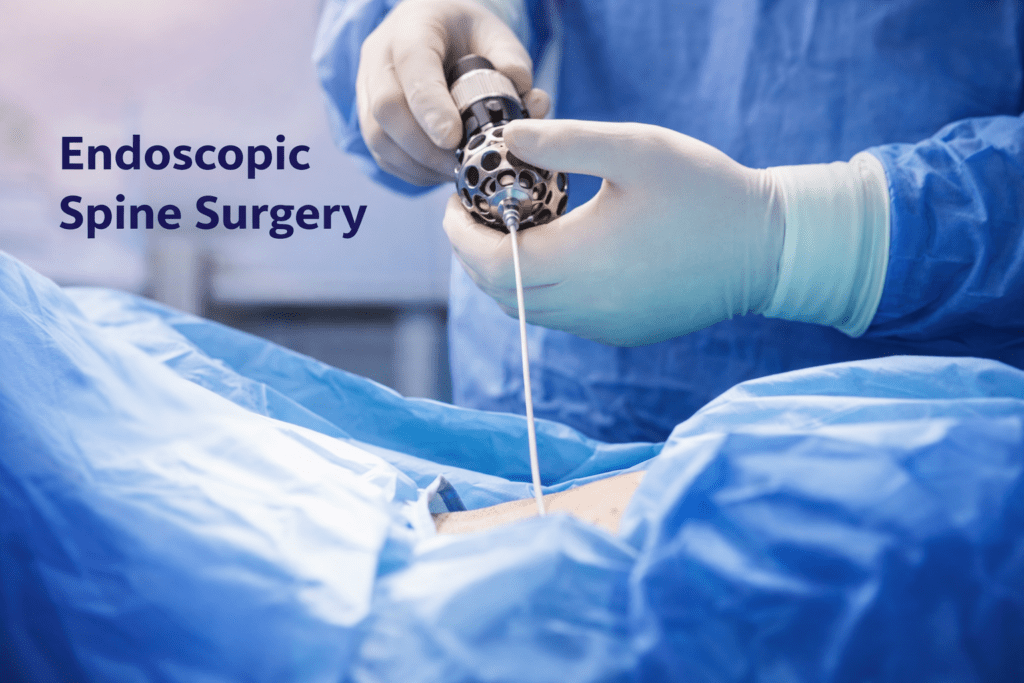 Endoscopic spine surgery using minimally invasive technique at Goenka Spine and Skin Centre, Best Spine & Skin Clinic in Raipur